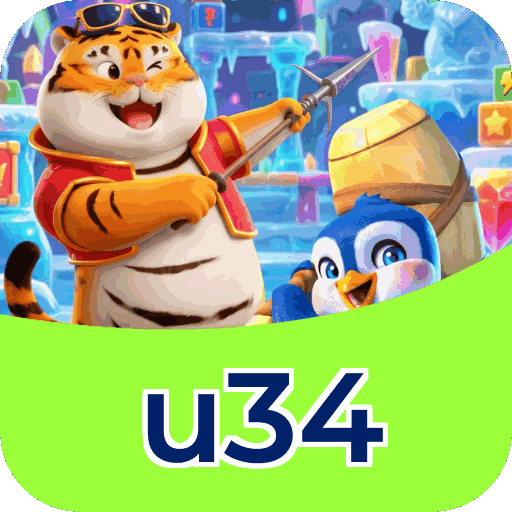 Interface do aplicativo u34 mostrando jogos disponíveis no iOS e Android