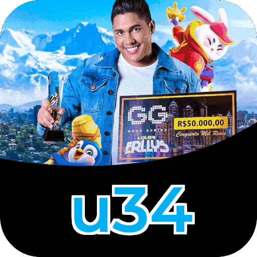 Passo a passo visual mostrando processo de download e instalação do aplicativo u34